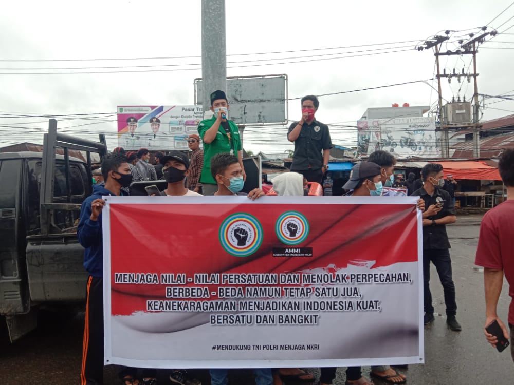 Sejumlah Ormas dan Paguyuban di Inhil Gelar Aksi Damai Tolak Perpecahan NKRI