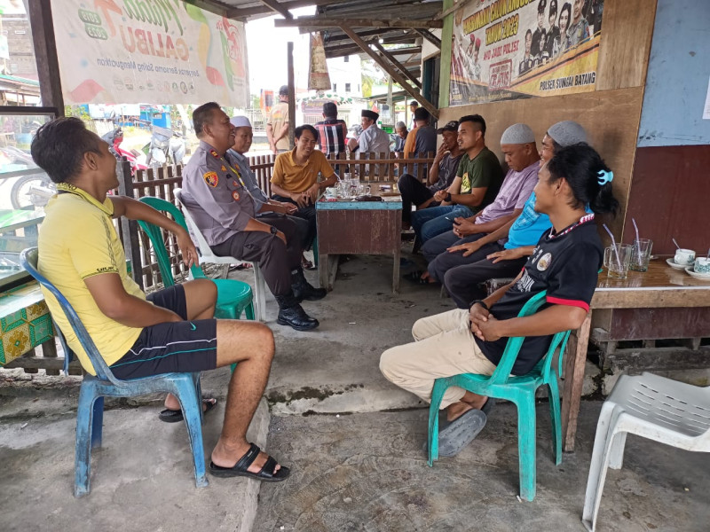 Jaga Helat Pemilu Kondusif, Kapolsek Sungai Batang Gencar Cooling System