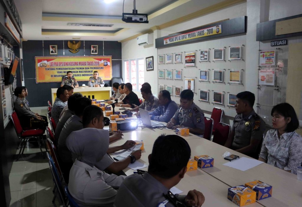 Berantas Aksi Preman, Polres Inhil Gelar Operasi Bina Kusuma Muara Takus