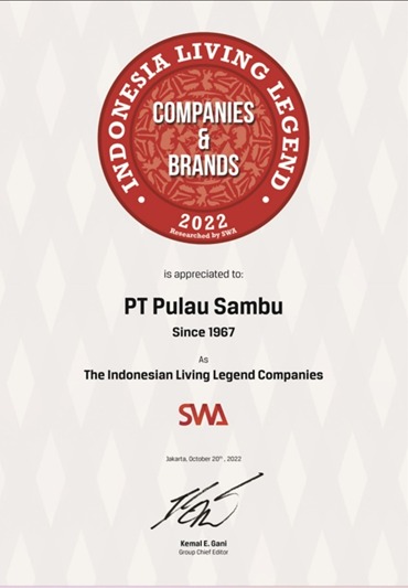 Sambu Group Raih Penghargaan Indonesia Living Legend Companies 2022