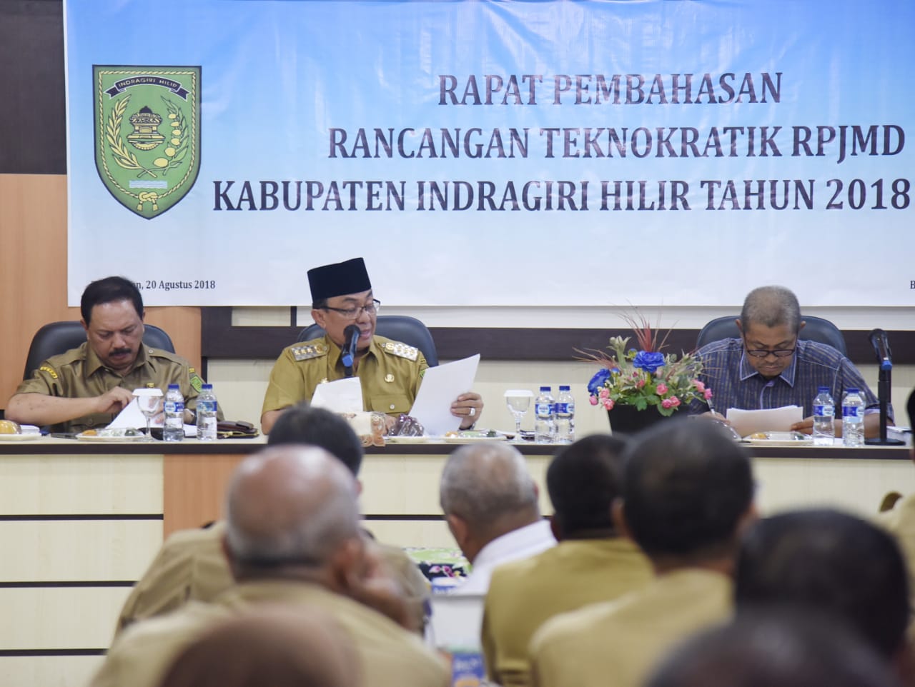 HM Wardan Pimpin Rapat Pembahasan Rancangan Teknokratik RPJMD Inhil 2018 - 2023
