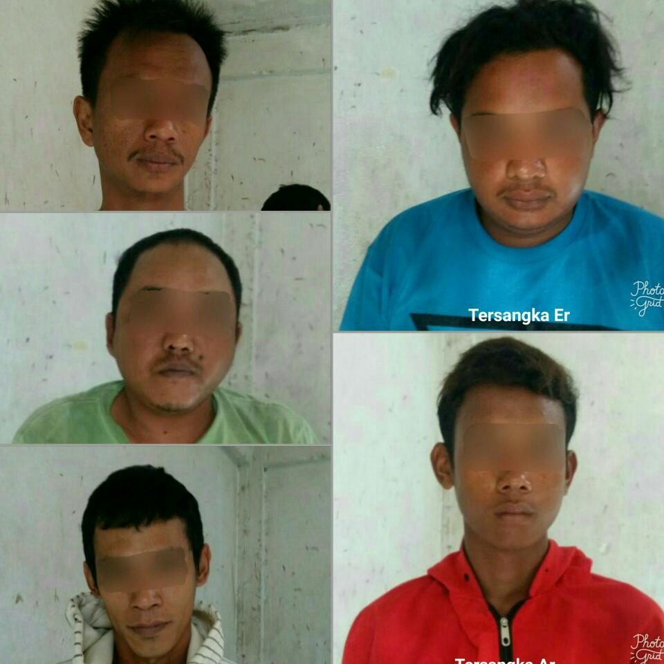 5 Orang Penyembah Sabu Diamankan Polsek Kempas
