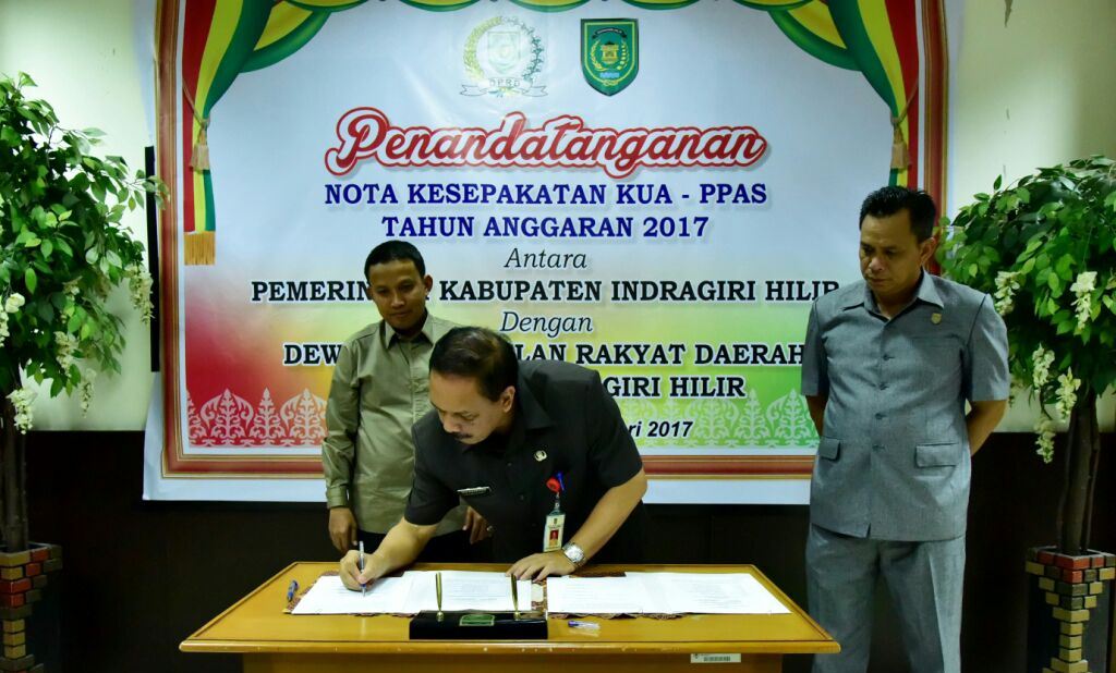 KUA-PPAS Inhil Tahun 2017 Disahkan, Direncanakan Rp2,1 Triliun