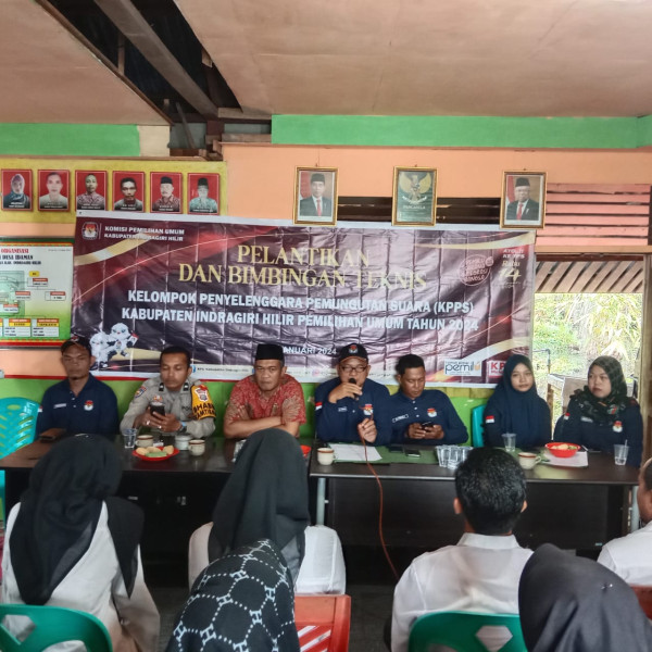 KPPS Desa Idaman Dilantik, Bhabinkamtibmas Polsek GAS Sampaikan Hal ini