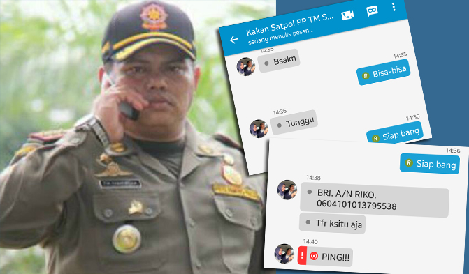 BBM Mesenger Kasatpol PP Inhil Digunakan Penipu Untuk Minta Minta Uang