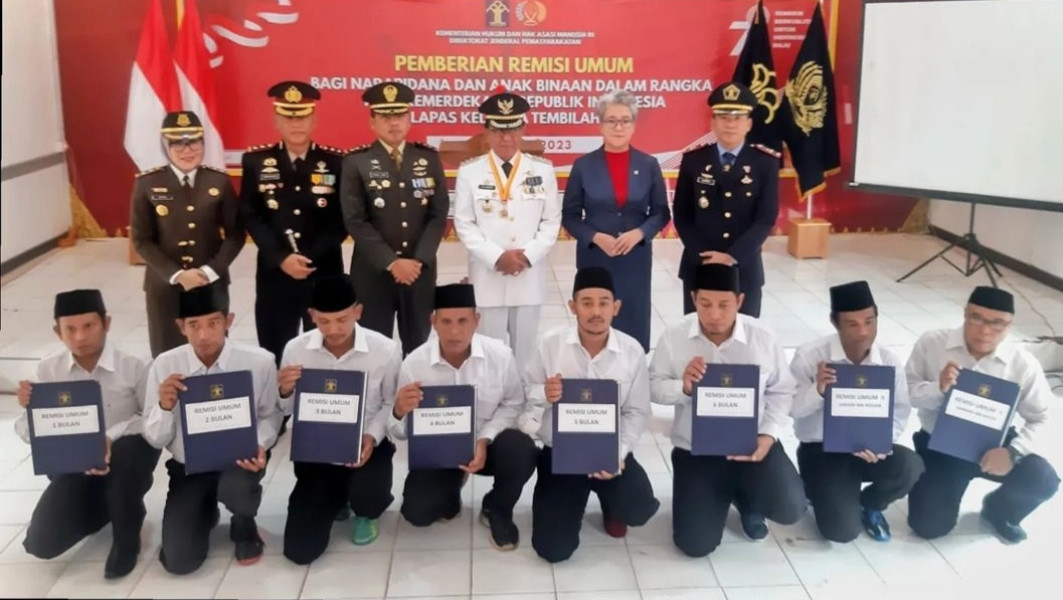 Bersama Bupati Inhil, Lapas Tembilahan Berikan Remisi Umum di Hari Jadi RI ke-78