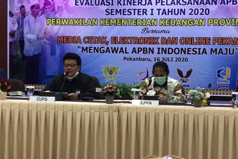 Realisasi APBN Semester I 2020 di Riau Capai 39,15 Persen