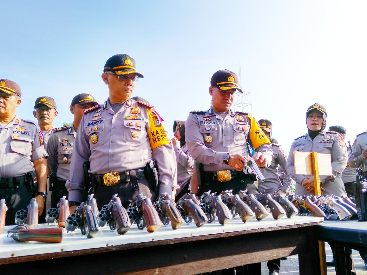 Jelang Pemilihan Gubernur Dan Wakil Gubernur Riau Tahun 2018, Polresta Pekanbaru Gelar Peralatan Dinas