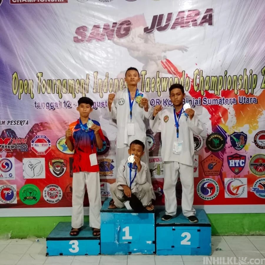 Harumkan Kabupaten Sergai, Siswa SMP Ummi A'yuni Raih Mendali Perak Juara Juara II Atlet Kyorugi Junior Putra