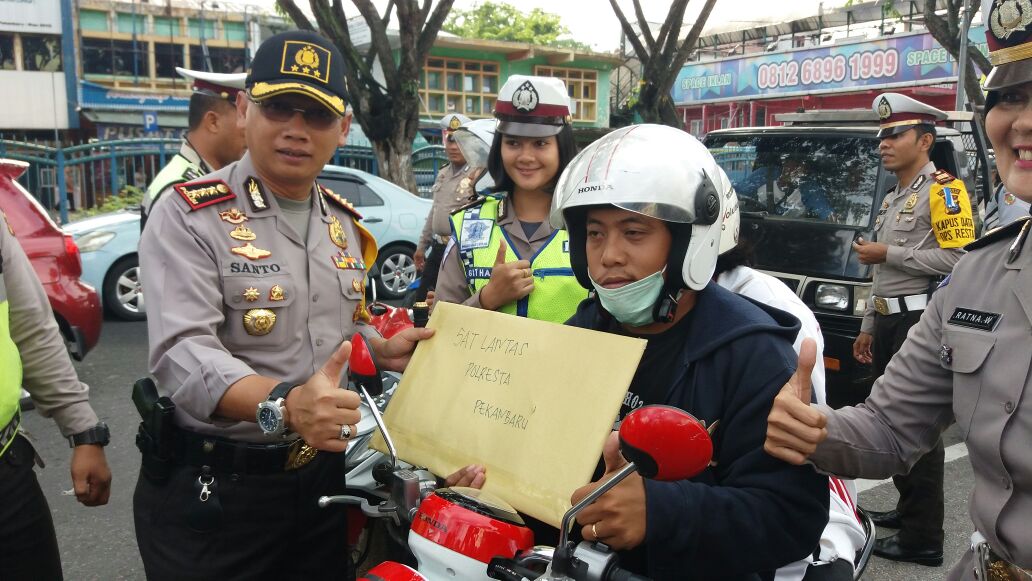 Ini Aksi Kapolresta Pekanbaru Saat Ops Zebra 2017