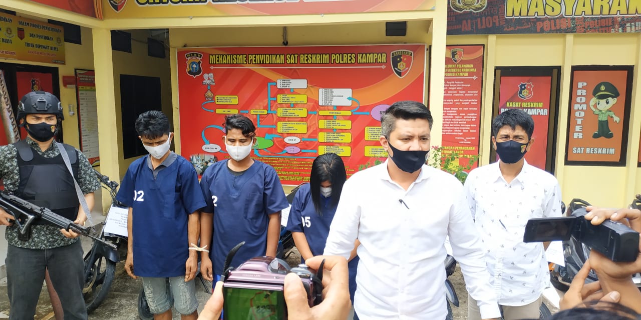 Polres Kampar Ungkap Komplotan Penadah Motor Curian Jaringan Pekanbaru, Kampar dan Inhil