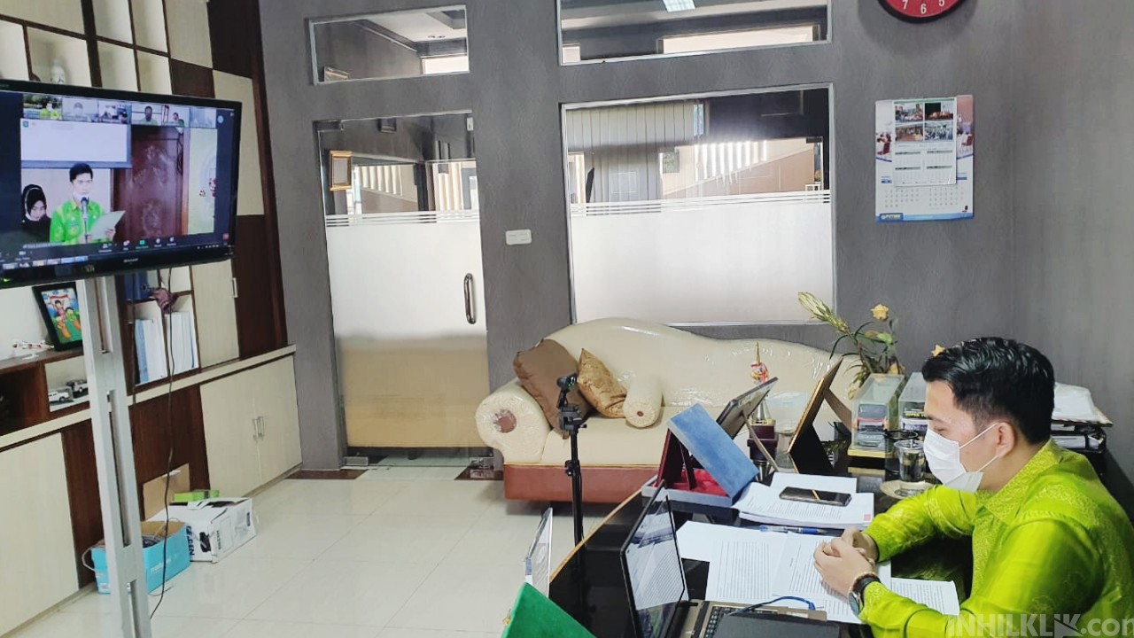 Ketua DPRD Sergai Rapat Virtual Bahas Penyampaian Draft Rancangan Awal RPJMD 2021-2026