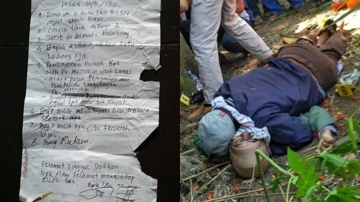 Suami Istri Bunuh Diri Bareng karena Tak Tahan dengan Tingkah Anak, Ada Surat Wasiat Ini