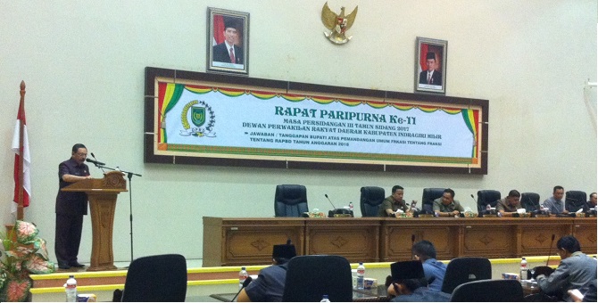 Ini Jawaban Bupati terhadap Pandangan Fraksi DPRD Inhil yang Sorot RAPBD 2018