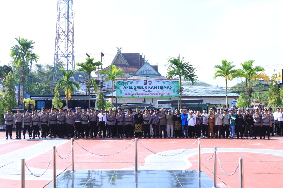 Apel Akbar Sabuk Kamtibmas 2026, Pemkab Inhil Dukung Penuh Sinergi Keamanan Daerah