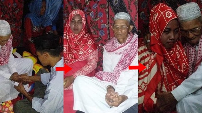 Kakek 80 Tahun Nikahi Seorang Gadis Muda, Uang 500 Juta dan 50 Pohon Cengkeh Jadi Mas Kawin