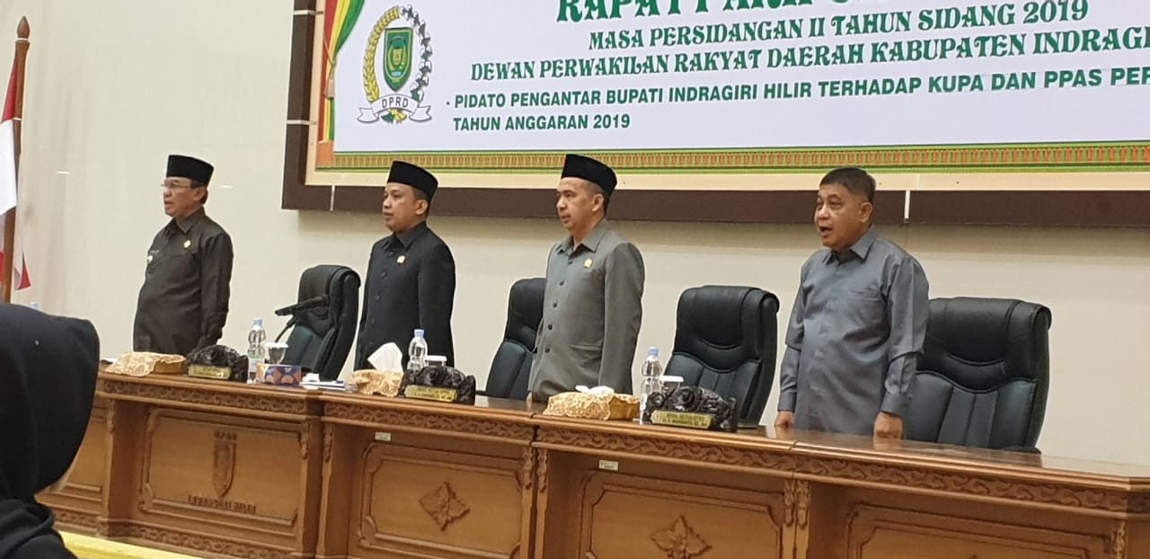 Bupati Inhil Sampaikan Pidato Pengantar KUPA Dan PPAS Perubahan APBD 2019