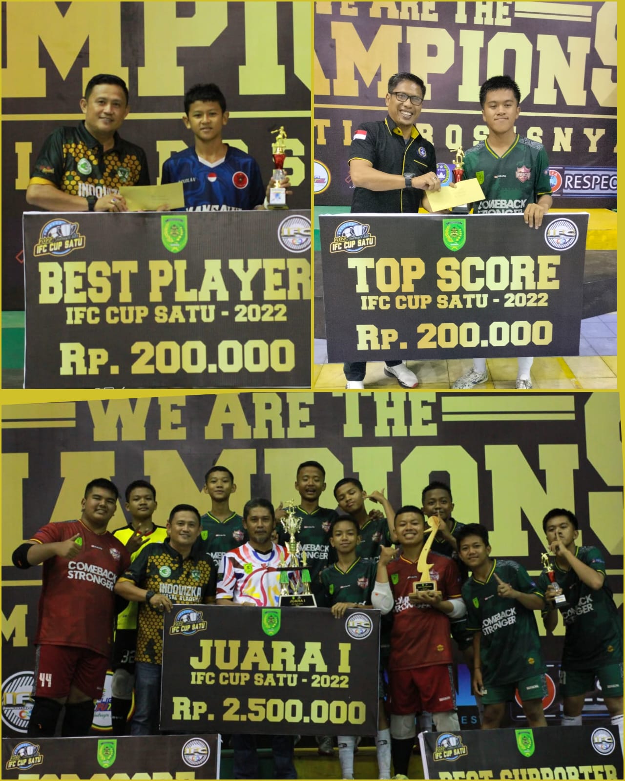 Turnamen Futsal Pelajar IFC Cup 2022 Sukses Digelar, MTsN 2 Inhil Juara