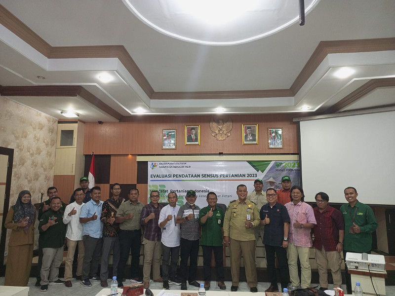 Bersama Dinakertrans Riau, BPS Inhil Gelar Evaluasi Pendataan Sensus Pertanian 2023