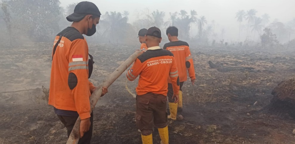 PT RSUP Sigap Tangani Karhutla di Labuan Bilik Inhil