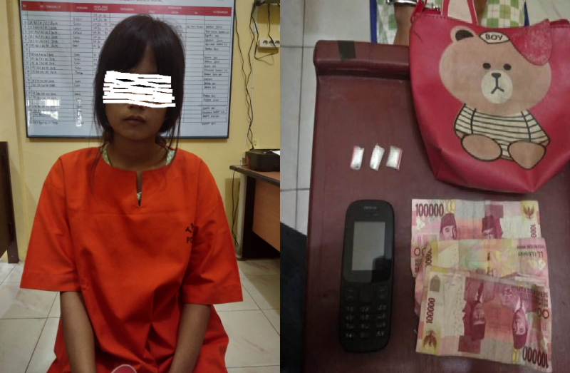Miliki Sabu, Gadis Belia ini Diangkut Polisi. Sabu Seberat 1,43 Gram jadi Bukti