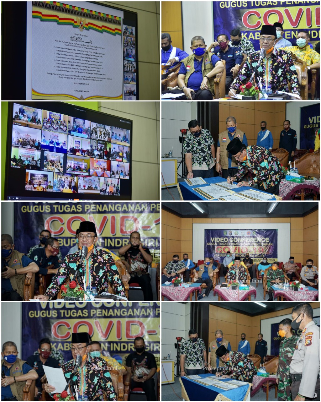 Bupati Inhil Resmikan Pasar Kecamatan Secara Virtual