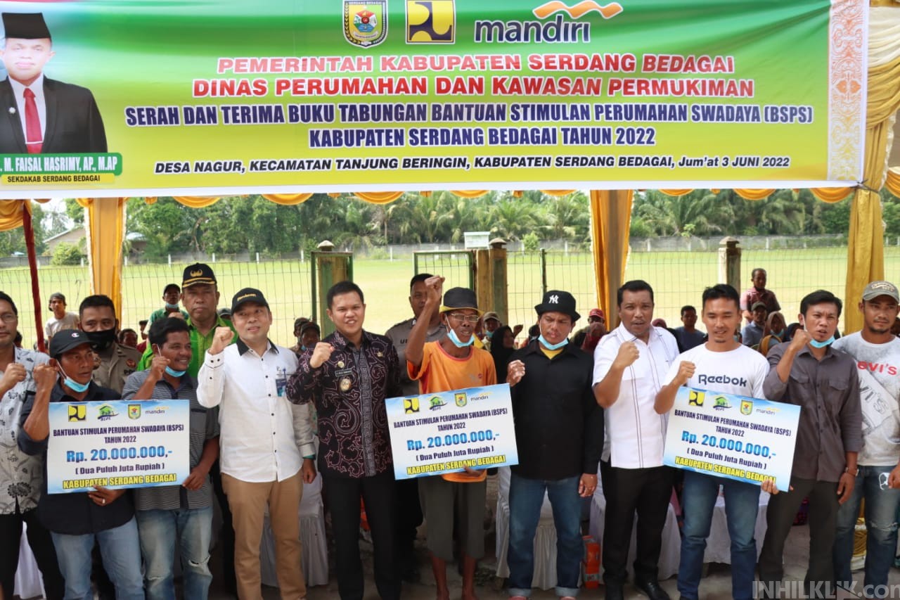 Sergai Peringkat ke-2 Daerah Terbanyak Penerima BSPS se-Sumut