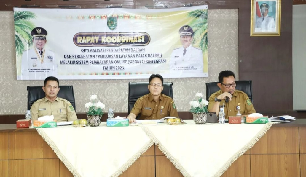 Pemkab Inhil Laksanakan Rakor Optimalisasi Pendapatan Daerah & Percepatan Pelayanan Pajak