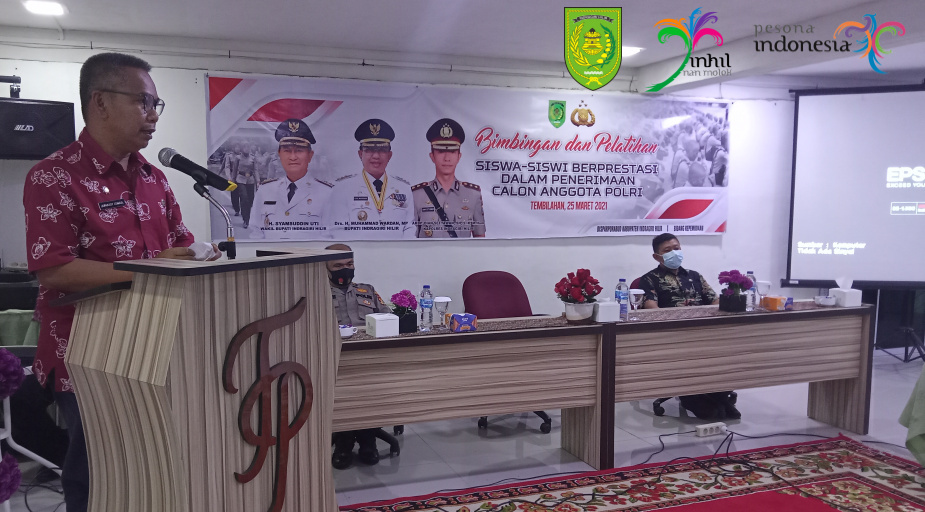 Buka Bimbingan Dan Pelatihan Siswa-Siswa Calon Anggota Polri, ini Pesan Kadisparporabud Inhil