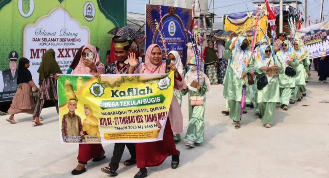 Pawai Taaruf MTQ ke-27 Kecamatan Tanah Merah Resmi Dilepas