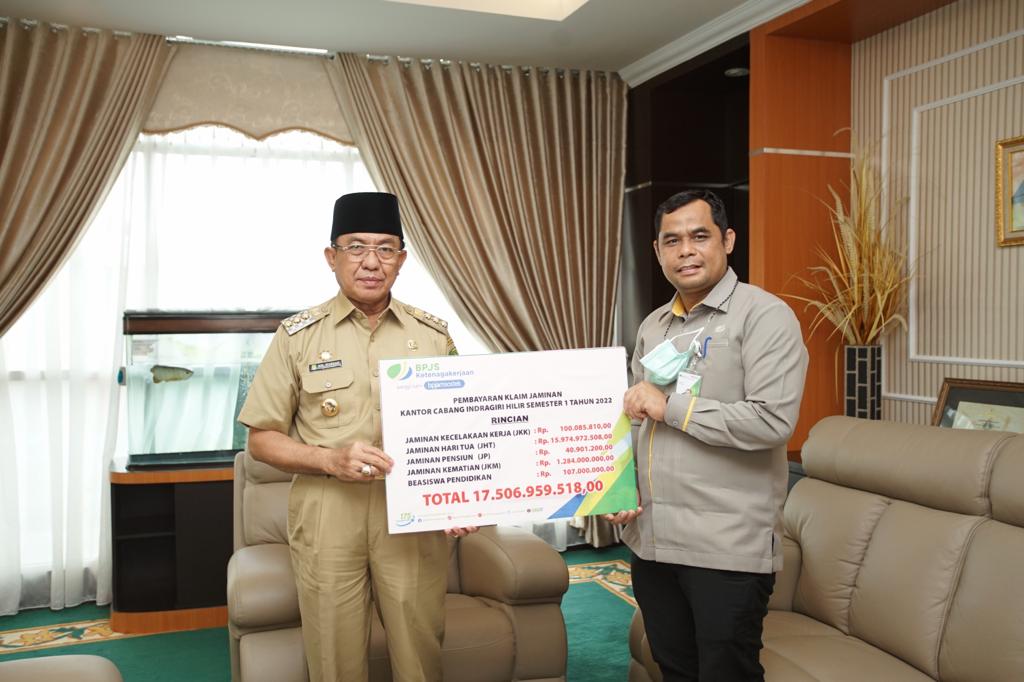 Bupati Inhil Apresiasi Pembayaran Klaim 17.5 Milyar Rupiah BPJamsostek