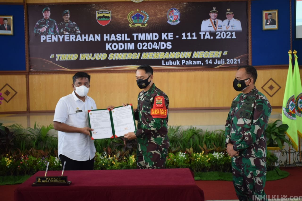 Tuntas Tepat Waktu, Program TMMD ke-111 Kodim 0204/Deli Serdang Resmi Ditutup