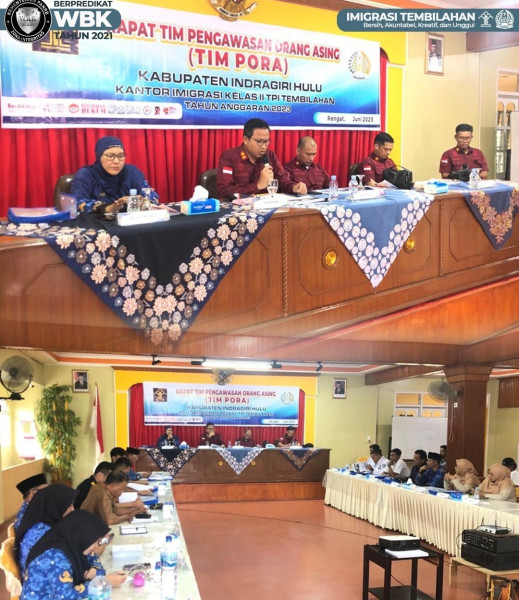 Imigrasi Tembilahan Gelar Rapat Timpora Inhu dan Launching Inovasi Aplikasi Gala Warning