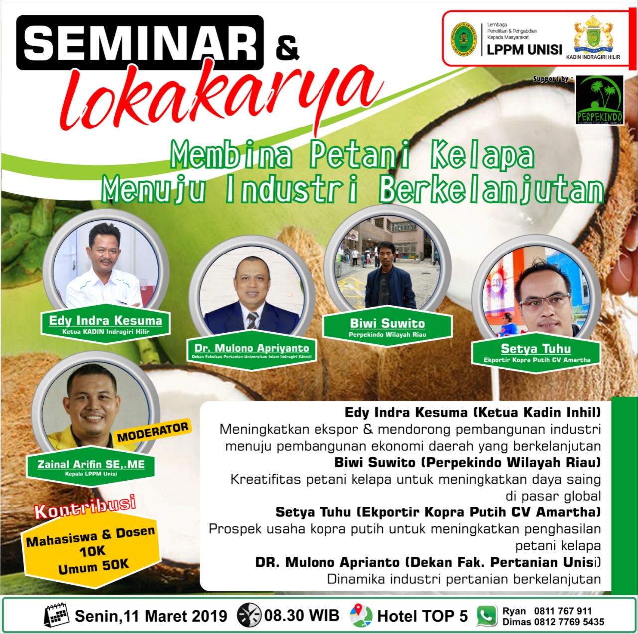 Peduli Petani Kepala, Kadin dan LPPM UNISI akan Gelar Seminar dan Lokakarya