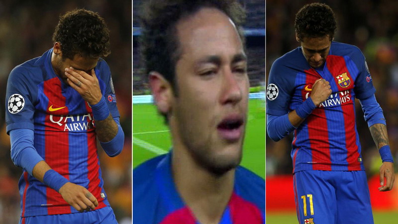 Neymar Menangis Pasca Barca Tumbang di Tangan Juventus