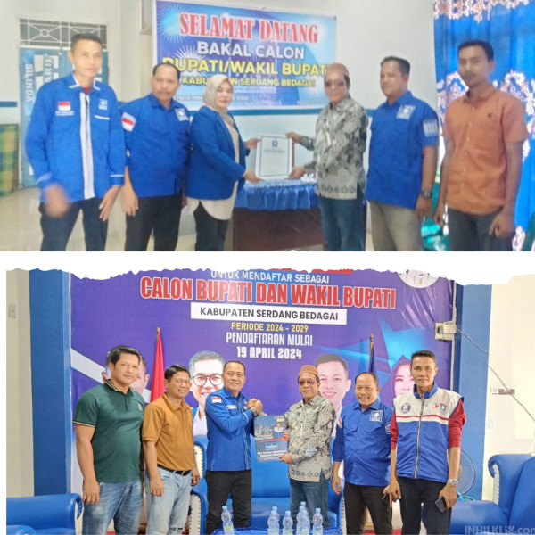 Nahwan Daftar Bacalon Bupati Sergai ke DPD PAN dan DPC Demokrat