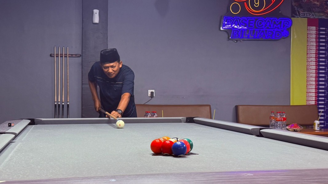 Diikuti 128 Peserta, Turnamen Billiard Base Camp Resmi Dibuka Ketua KONI Inhil