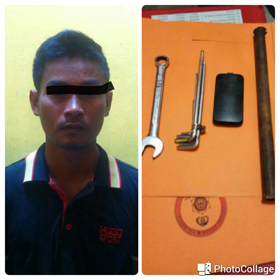 Pencuri Komponen Alat Berat Diamankan Polres Kampar di Pekanbaru