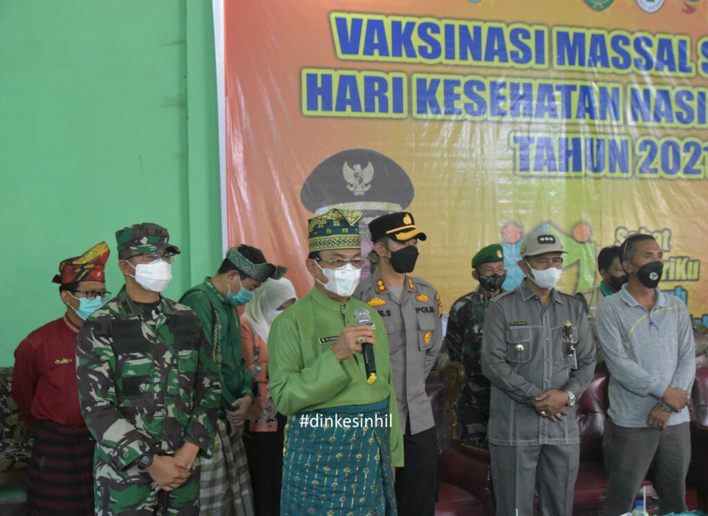 HKN 57, Bupati Inhil Berharap Capaian Vaksinasi Mencapai 50%