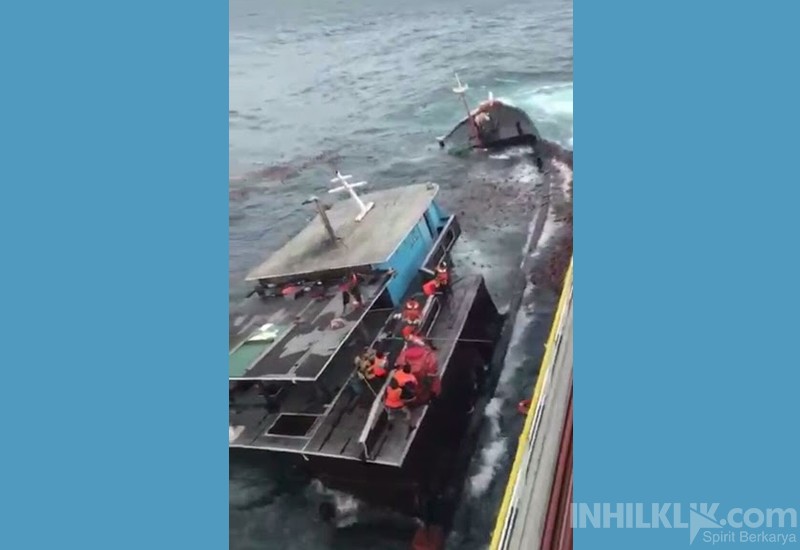 Dihantam Ombak, Kapal Bermuatan 450 Ton Dari Inhil Karam Diperairan Malaysia