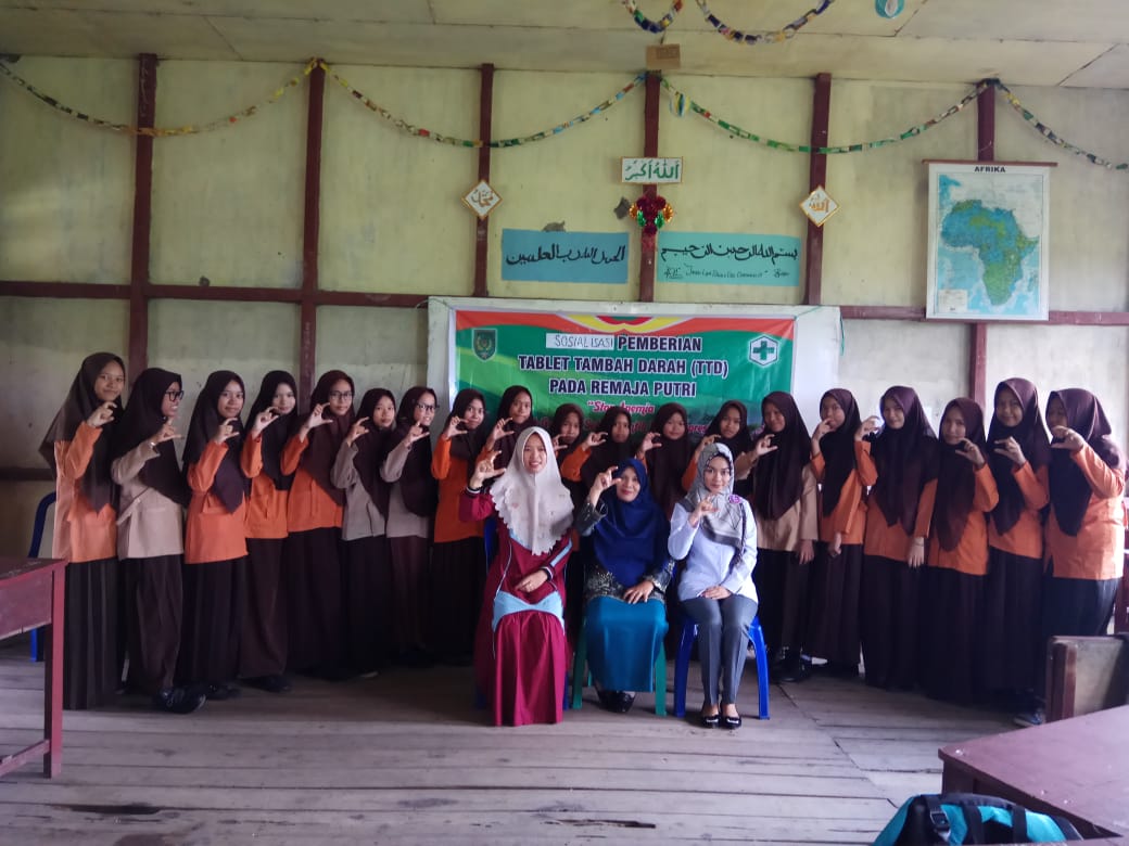 Puskesmas Sapat Sosialisasi Pemberian Tablet Tambah Darah Kepada Para Pelajar