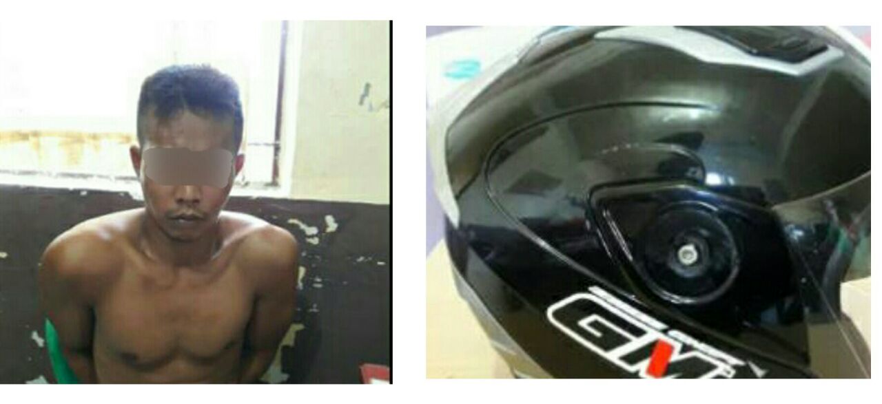 Curi Helm, Pria di Inhil ini Diringkus Polisi