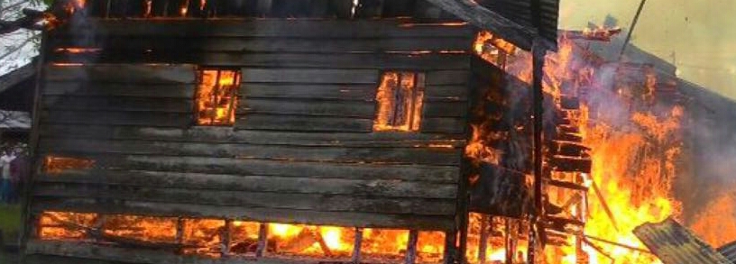 Rumah Dinas SDN 006 di Inhil Ludes Terbakar