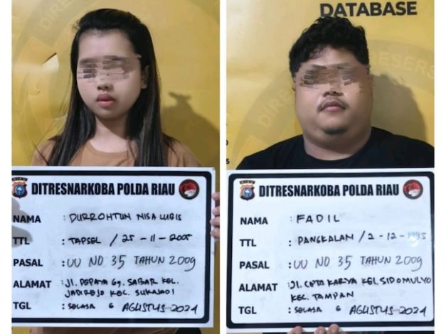 Polisi Tangkap Dua Pengedar Ekstasi di Pekanbaru, Pelaku Sempat Buang Barang Bukti