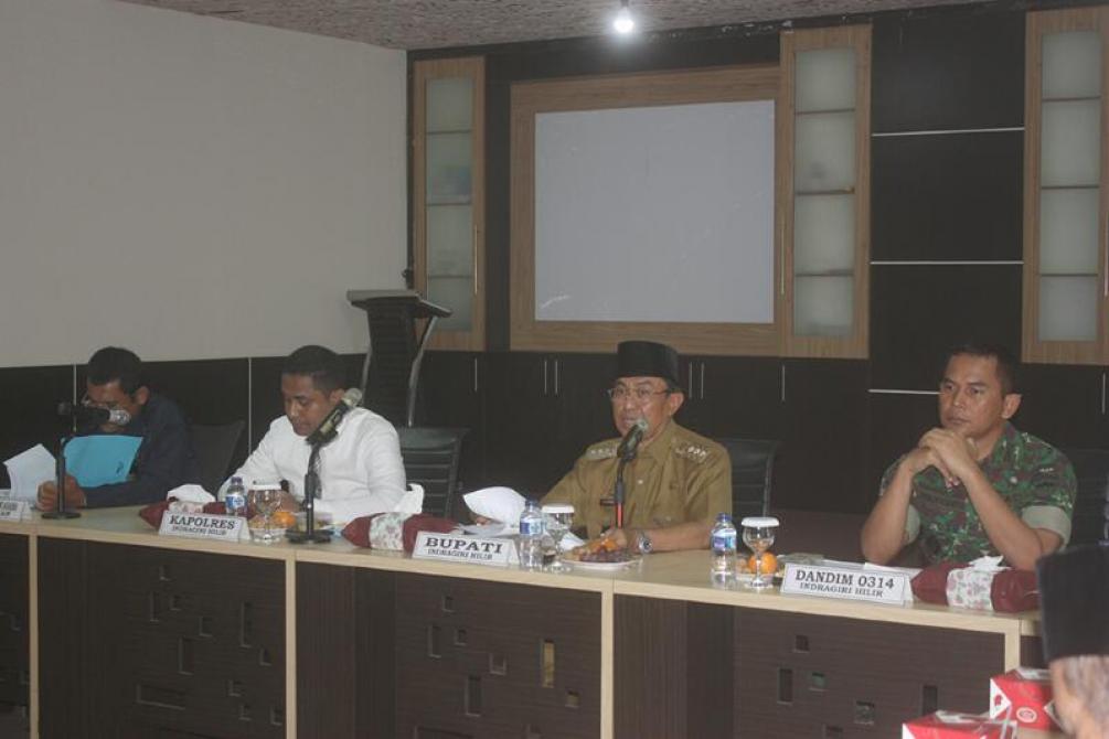 Bupati Inhil Bersama Forkompimda Gelar Rapat Bahas Empat Masalah Krusial di Inhil