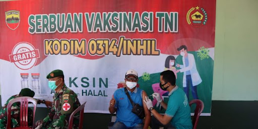 Vaksinasi Tahap II Kembali Dilaksanakan Kodim 0314/Inhil