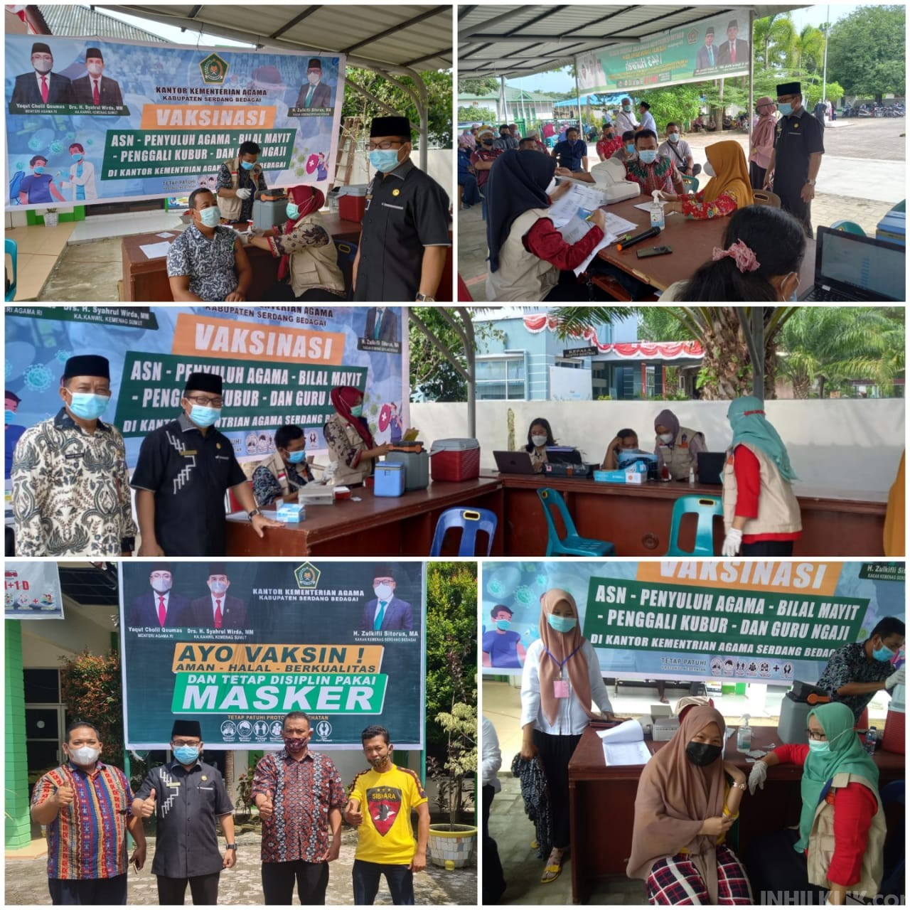 Kemenag Sergai Vaksinasi Dosis I Ratusan ASN hingga Bilal Mayit