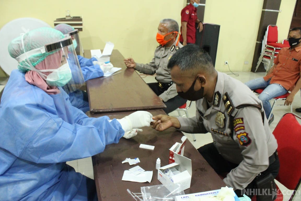 Dukung Penerapan New Normal, Polres Sergai Lakukan Rapid Test Tahap II Kepada Personel