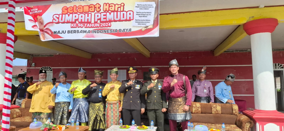 Wakili Danramil 06/Kateman, Sertu Lendi Piter S Hadiri Upacara Peringatan Sumpah Pemuda
