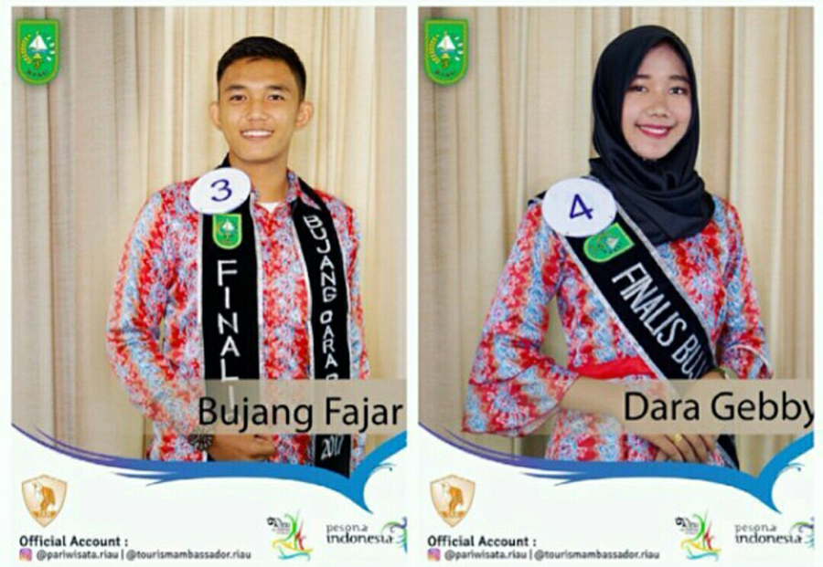 Malam Ini Fajar dan Gebby akan Tampil Wakili Inhil di Ajang Bujang Dara Riau 2017